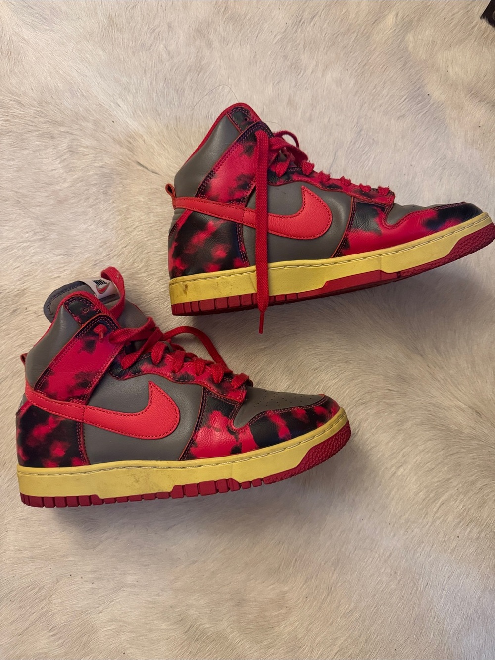 Nike dunk high 1985 Acid wash Red  sneakers